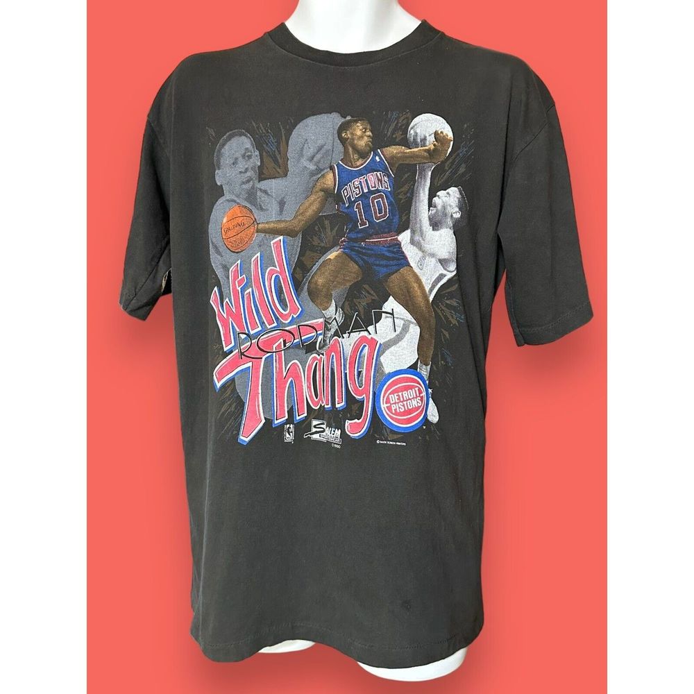 Vintage Dennis Rodman Wild Thang Detroit Pistons - 1990 Shirt - Salem Sz L